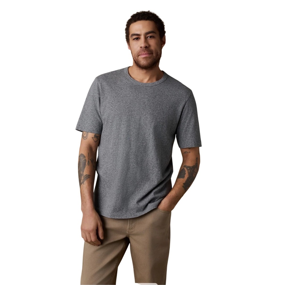 Faherty Sunwashed Regenerative Organic Cotton Tee Gray Crew Neck T Shirt Mens S
